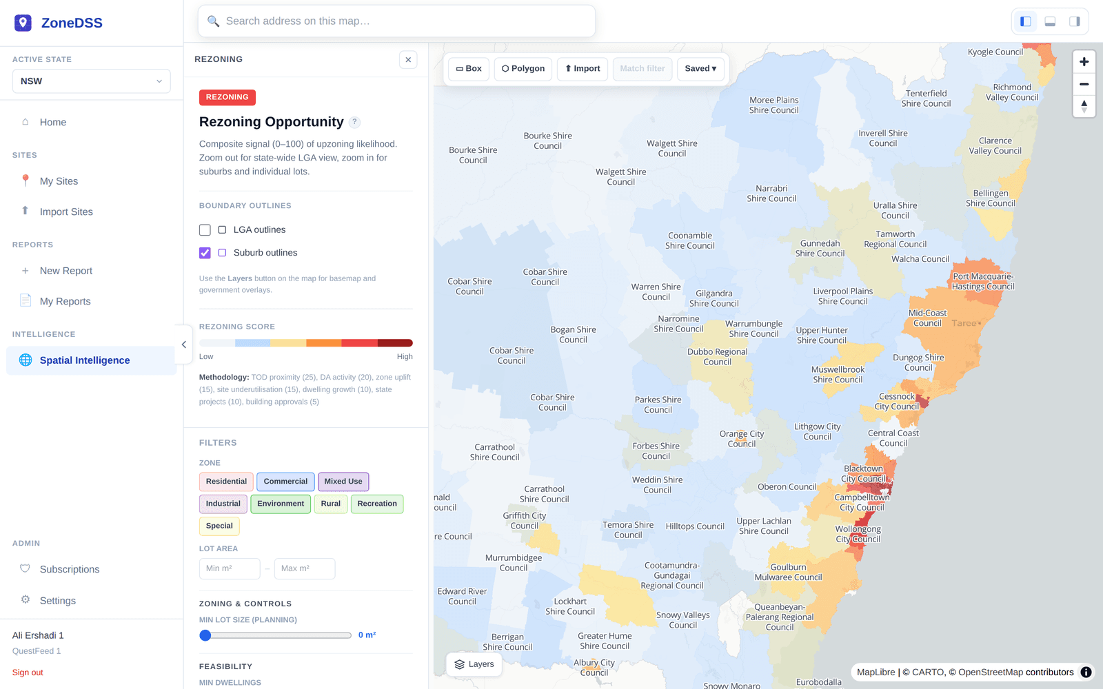 Rezoning opportunity map