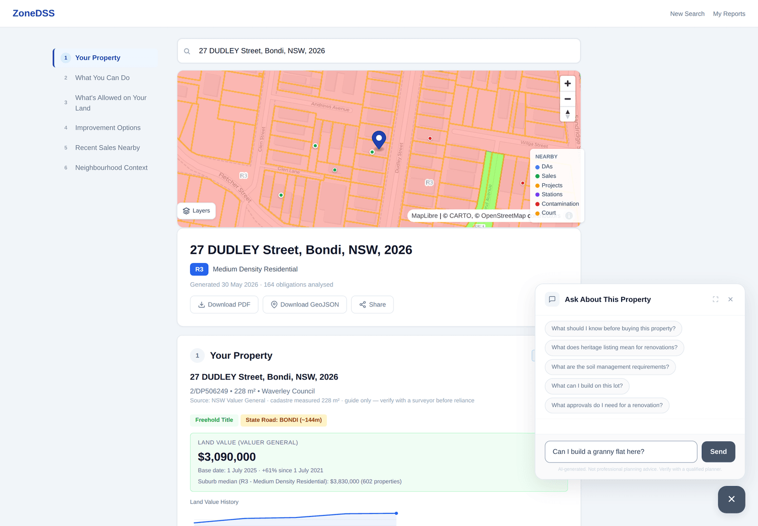 Ask About This Property — AI chat